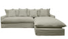 Lotus Luxurious Modern Slipcover 2.5 Seater Modular Sofa / Lounge RH Chaise Khaki Colour