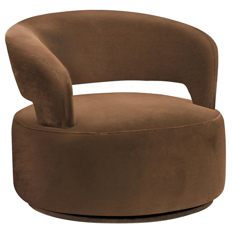Indiana Occasional Chair / Lounge Chair Modern Couture - Burnt Gold Velvet