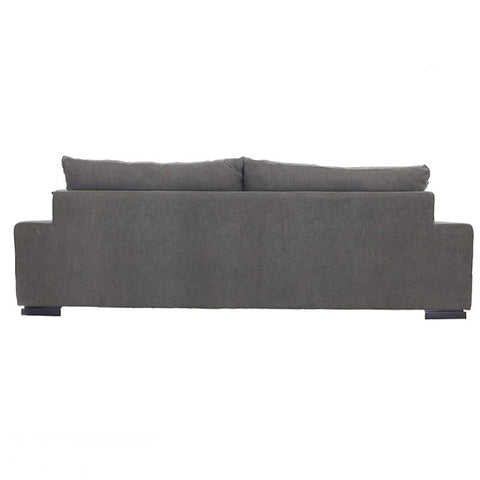 Phoenix Grey Modern Minimalist Three Seater Linen Sofa / Lounge
