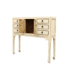 Shabby Chic Oriental Vintage Cream Bedside Console Sideboard Table
