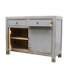 Shabby Chic Blue/Grey Oriental 2 Door Sideboard Table