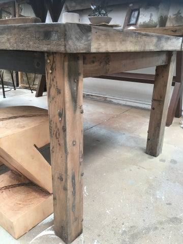 Old Teak Wood Dining Table - A Statement Piece!