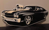 Black Embossed Chevelle Hot Wheels Wall Art Sign