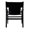 Louis Armchair / Occasional Chair Vintage Black Leather & Wood