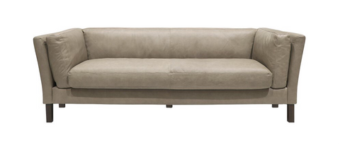 Three Seater Modena Riverstone Leather Sofa / Lounge