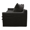 Black Keely Slipcover Sofa / Lounge 3 Seater
