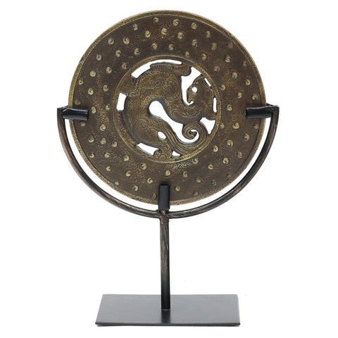 Shanghai Disc Abstract Interior Design Decorative Showpiece Ornament On Stand