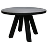 Quadrant Black Wood Round Dining Table - Modern Chic