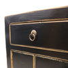 Vintage Black Shabby Chic Oriental Bedside Table Sideboard Table / Lamp Table