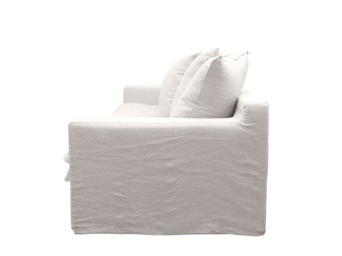 White Keely Slipcover Sofa / Lounge 3 Seater