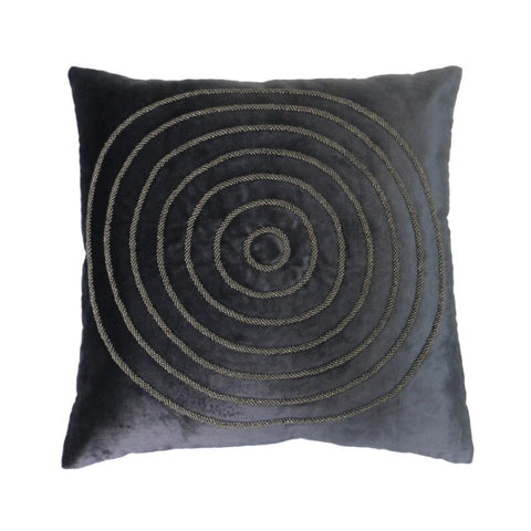 Chrissie Midnight Velvet Abstract Lounge / Chair Cushion 45cm