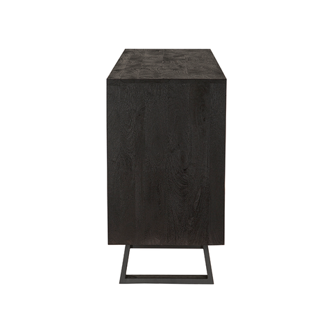 Himalaya Sideboard Iron & Black Mango Wood Modern Geometric Chic