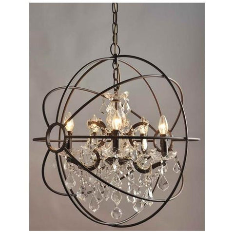 Rococo Globe Crystal Chandelier Light (60cm)