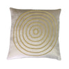Chrissie Beige Velvet Abstract Lounge / Chair Cushion 45cm
