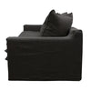 Keely Slipcover Sofa / Lounge Black Colour 2 Seater