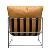 Copenhagen Lounge Chair / Armchair  - Cognac Leather With Black Strap Frame.