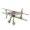 Bi-Plane Nickel Coloured Aluminium Decorative Showpiece Ornament
