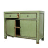 Vintage Green Shabby Chic Oriental 2 Door Sideboard Table