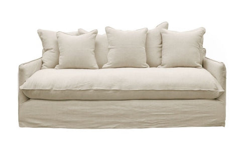 Lotus Luxurious Modern Slipcover 2 Seater Sofa / Lounge Oatmeal Colour