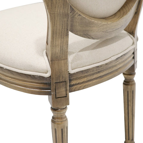 Louis XVI French Style Oak Dining Chair - Handcrafted & Carved