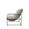 Lauro Slingback Club Chair Desert Linen & Iron Modern Chic Lounge Chair Armchair