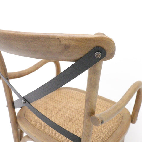 Bentwood Carver Artistic Oak & Rattan Armchair Dining Chair