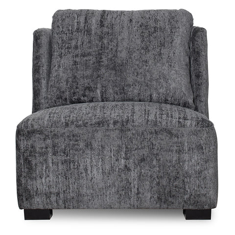 Quadria Charcoal Chenille Modern Luxury Occasional Chair / Sofa Chair