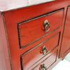 Vintage Chic Oriental Red Bedside Console Sideboard Table