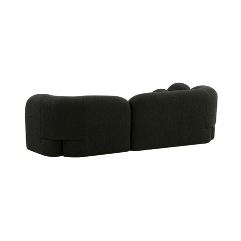 Seattle 3 Seater Modern Sofa / Lounge Black Boucle Colour