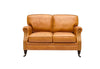 Rust Brunswick Edwardian Leather Sofa / Lounge