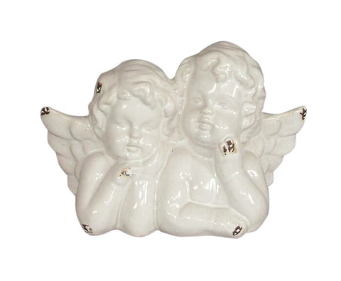 Ceramic Cherubs Shabby Chic Indoor Or Outdoor Garden Ornament