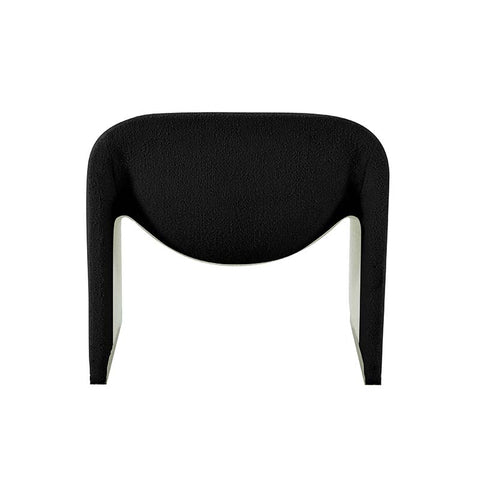 Alaska Modern Abstract Black & White Boucle Club Chair / Occasional Chair
