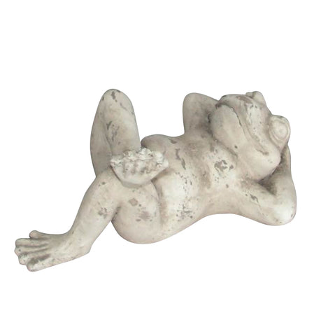 Terracotta Lazy Frog Shabby Chic Indoor Or Outdoor Garden Ornament