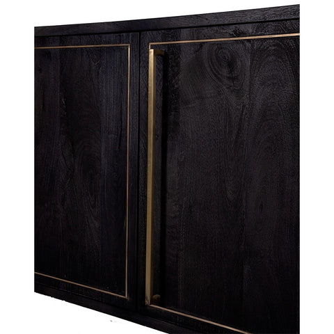 Luxurious Petra Mango Wood & Brass Chic Sideboard / Entertainment Unit