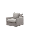 Lotus Luxurious Modern Slipcover Sofa / Lounge Armchair Cement Colour