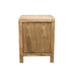 Recycled Elm 2 Drawer Bedside Table - Handcrafted Farmhouse Chic