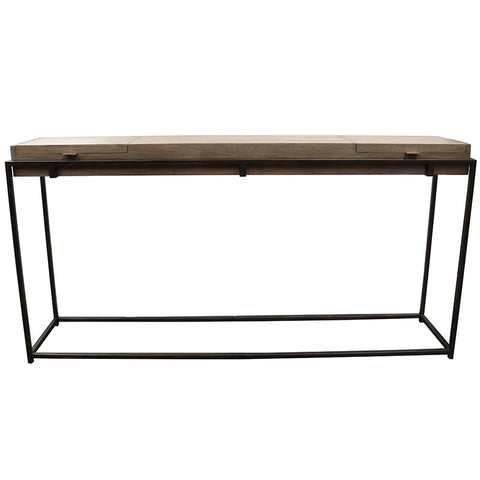 Macapa Wood & Iron Console Table / Hall Table - Modern Industrial Chic