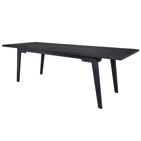 Nungu Clean Modern Lines Black Wood Dining Table