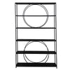 Circle Arty Geometric Black Wood Sideboard / Bookcase / Shelving Unit