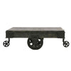 Dark Railway Vintage Baggage Trolley Recycled Coffee Table - Rustic Industrial Statement Piece