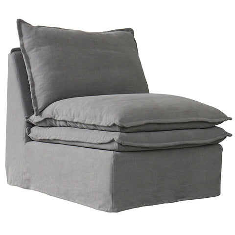 Santa Monica Luxurious Modern Designer Sofa / Lounge Club Chair - Grey Linen