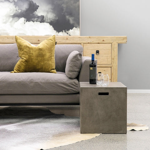 Concrete Cube Side Table / Stool Modern Rustic Minimalist Design