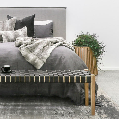 Khaki Linen Keely Super King Bedhead Headboard