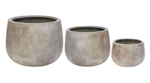 Ahuriri Weathered Grey Concrete Outdoor Planter - Larger