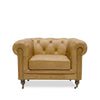 Stanhope Chesterfield Camel Luxury Leather Sofa / Lounge Armchair