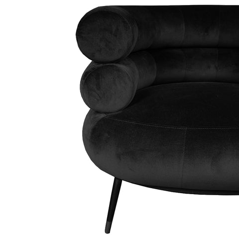 Ring Black Velvet Modern Luxury Occasional Chair Designer Chair