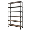 Industrial Chic Rustic Metal & Timber Frame Shelves Bookshelf - Perfect Storage For Office, Laundry, Butler’s Pantry or Wardrobe