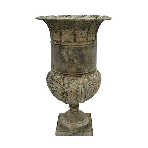 Grecian Metal Urn Decorative Home Décor Ornament