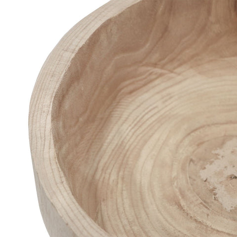 Artesia Natural Decorative Wood Round Bowl