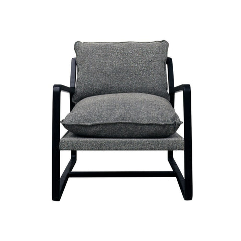 Finlay Fabric Armchair / Occasional Chair - Black Oak Frame